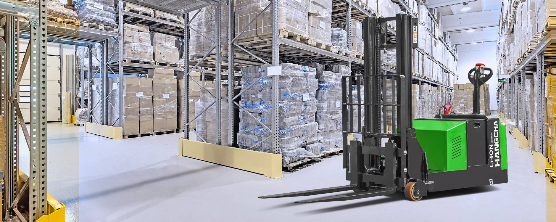 Electric Lithium-ion Industrial Walkie Counterbalanced Stacker 2,000 - 4,000lb