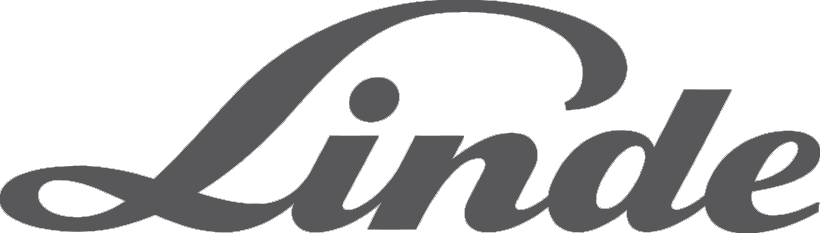 A black and white logo for linde on a white background.
