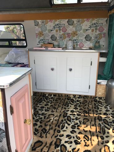 interior painting of trailer