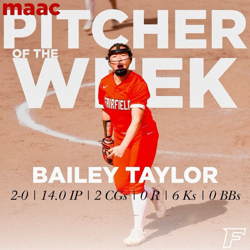 Bailey taylor is the pitcher of the week