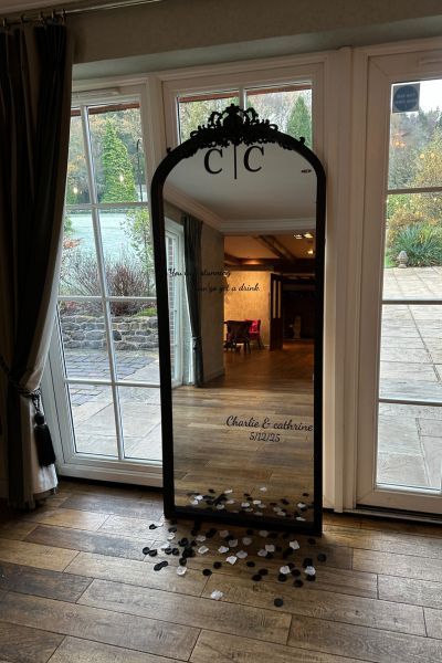 Charlie & Catherine’s Chic Black & White Wedding at Old Thorns Hotel, Hampshire - wedding photo booth hire - 4