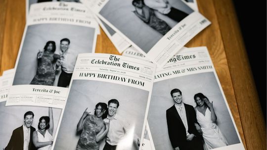 Newspaper Booth - Corporate Event Hampshire - Party Delights Photo Booth