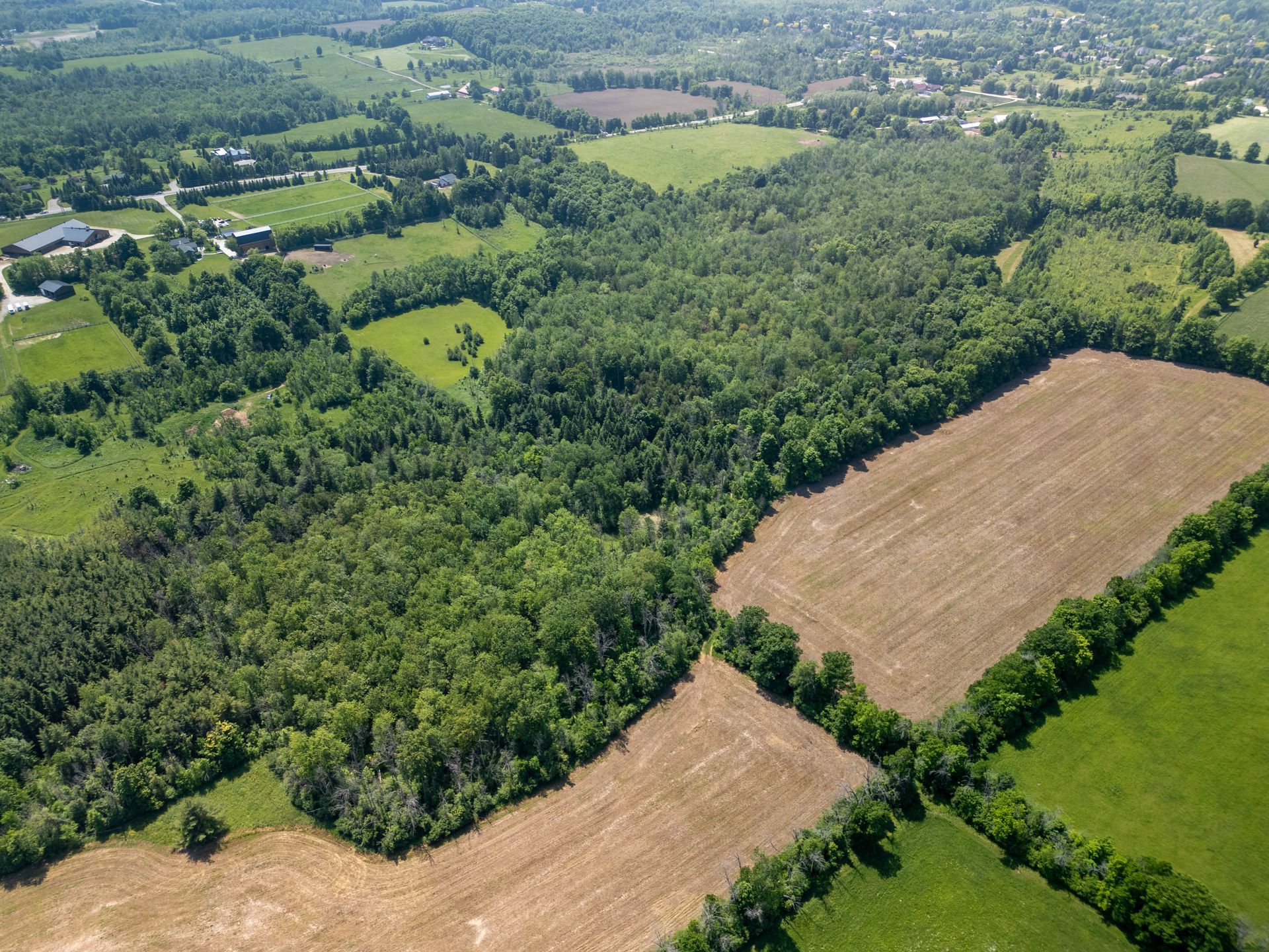 Ariel view of farm