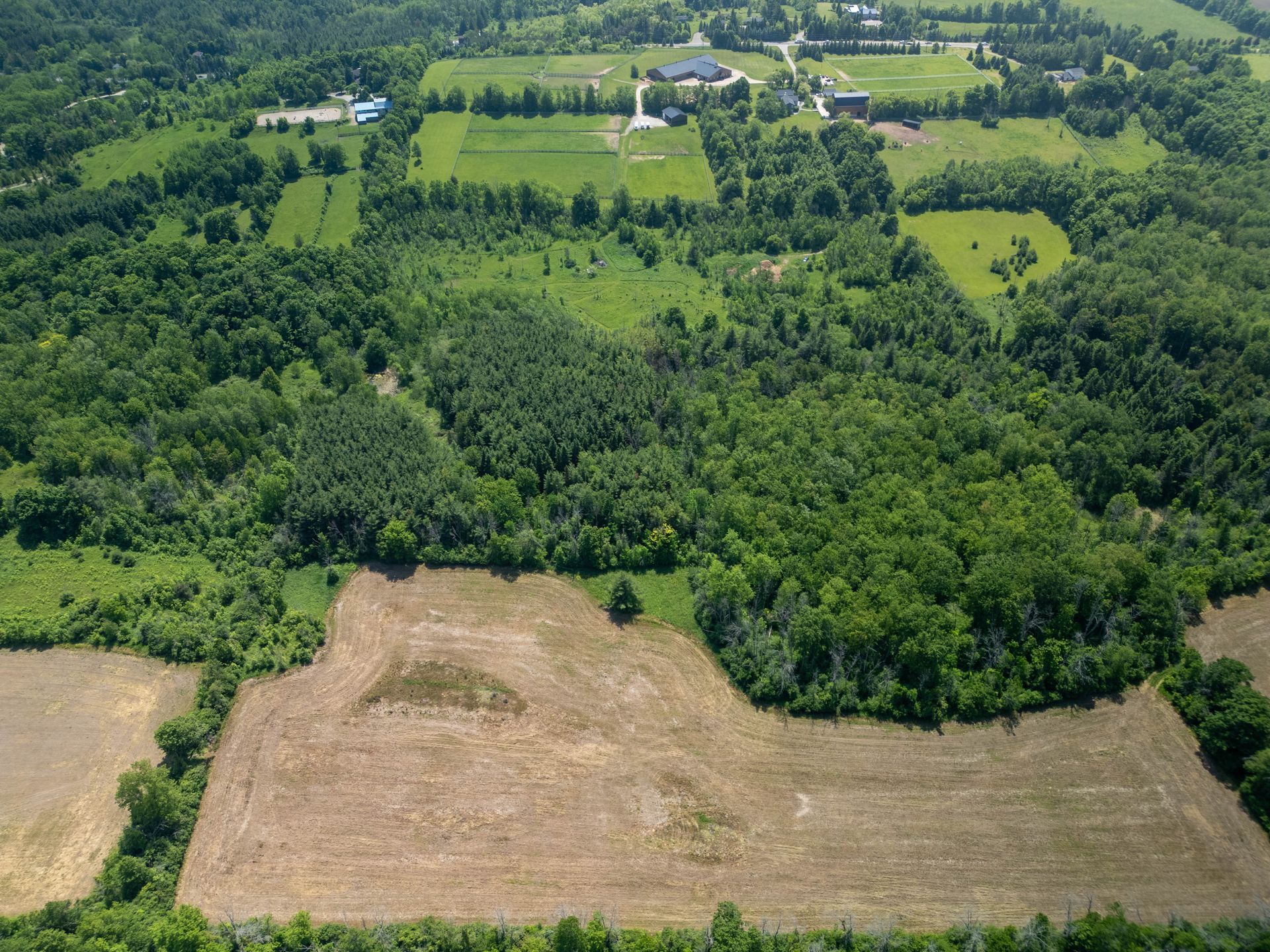 Ariel view of farm
