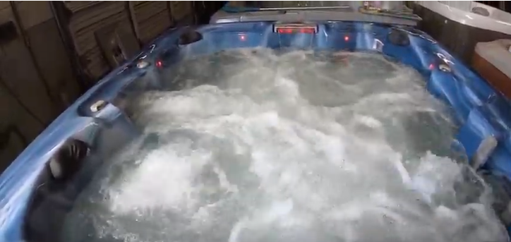 Hot tub with foam