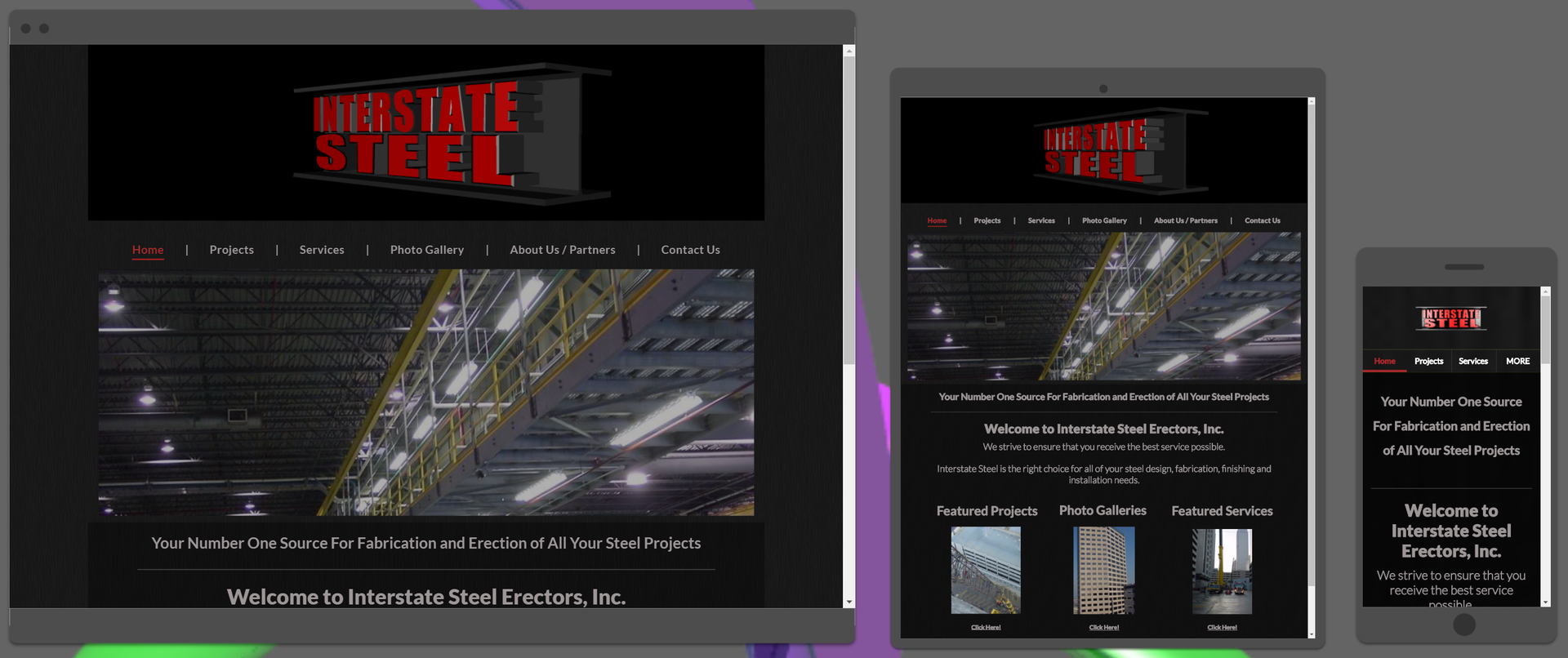 Interstate Steel Website Sample