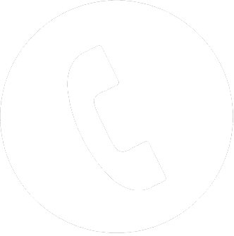 Icona di un telefono bianco all'interno di un cerchio bianco.