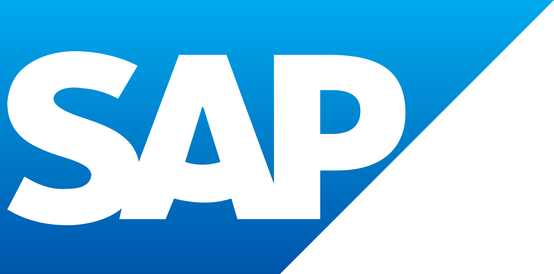 A blue and white logo for a company called sap
