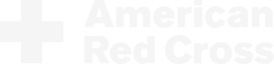 The american red cross logo is white and has a cross on it.