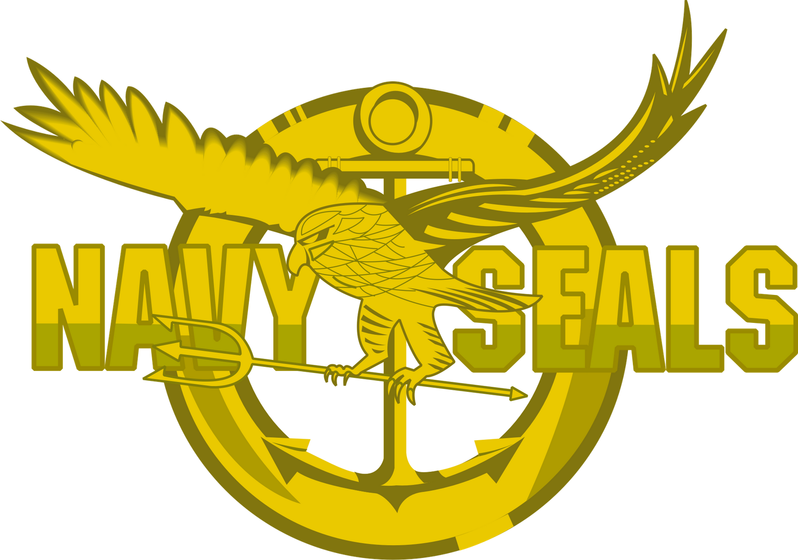 A logo for the navy seals with an eagle and anchor