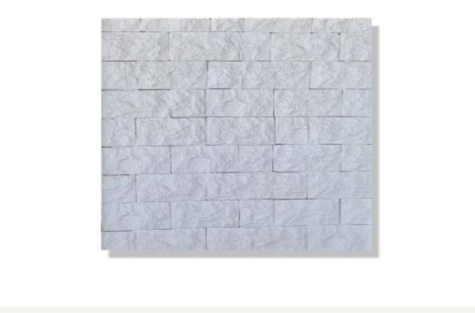 Pannello in gesso mattoni e pietra bianco