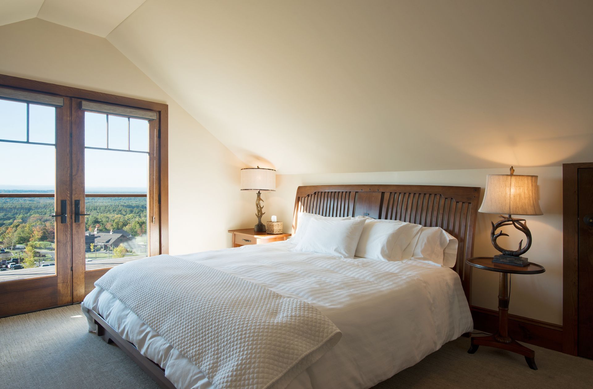 Bedroom view from the Overlook lodge
