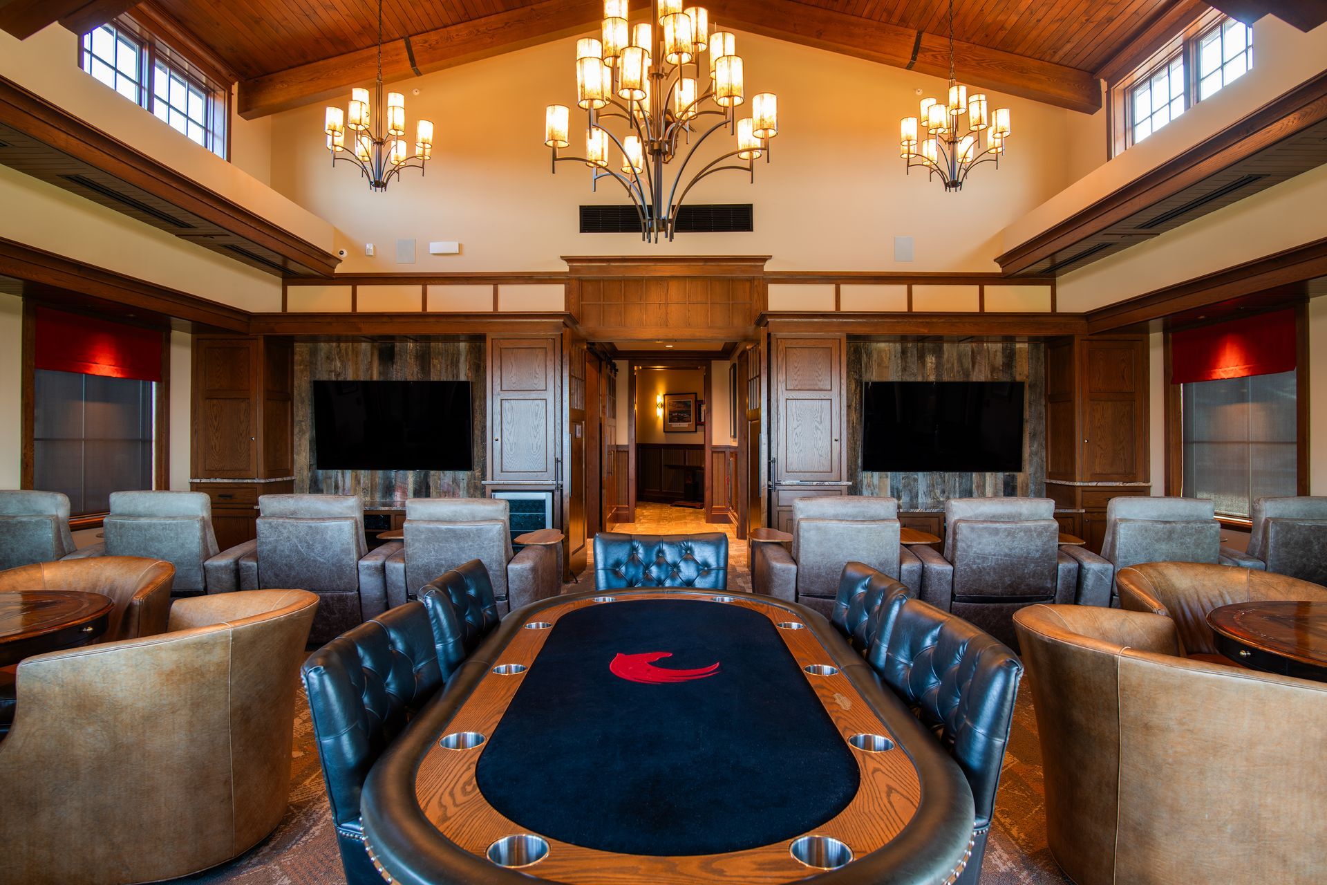 Men's locker room lounge