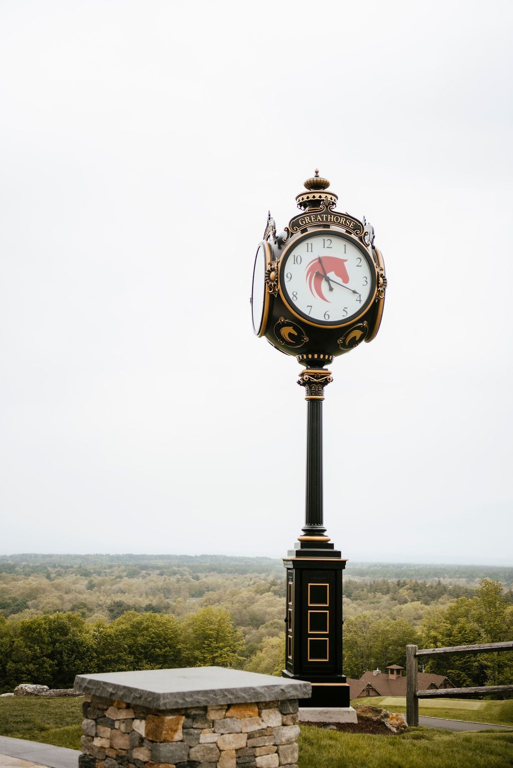 Clock near the golf cart circle