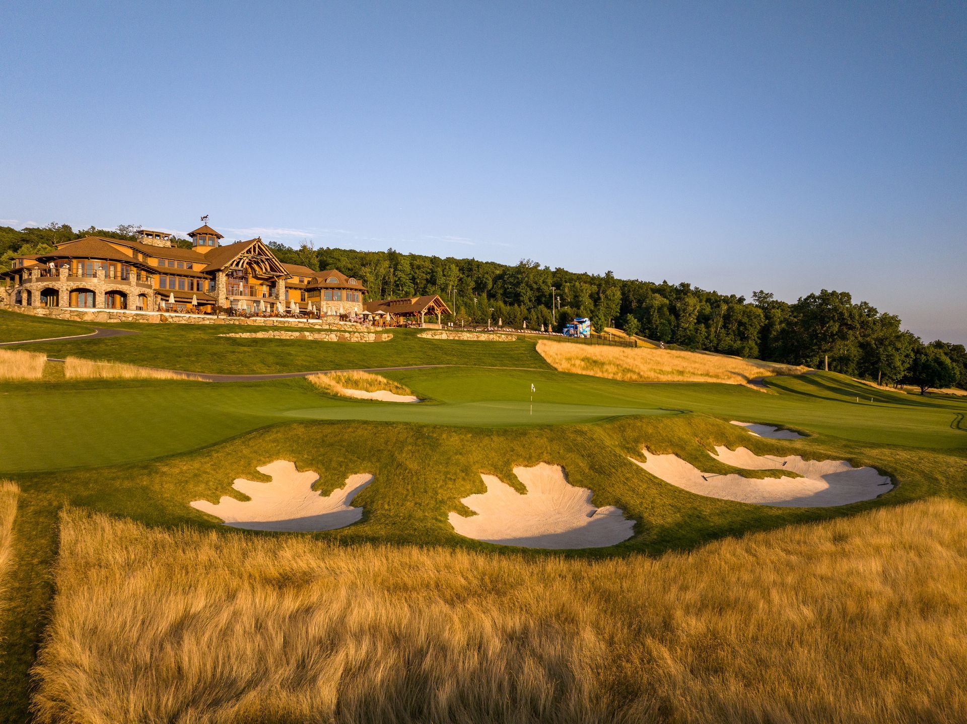 View from below the eighteenth green
