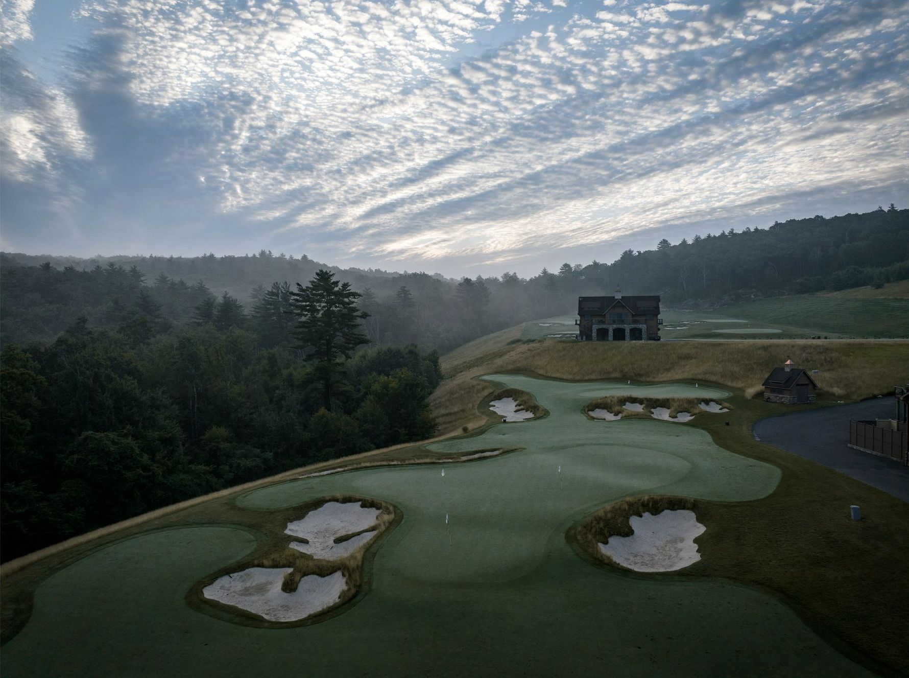 View of short game practice area 