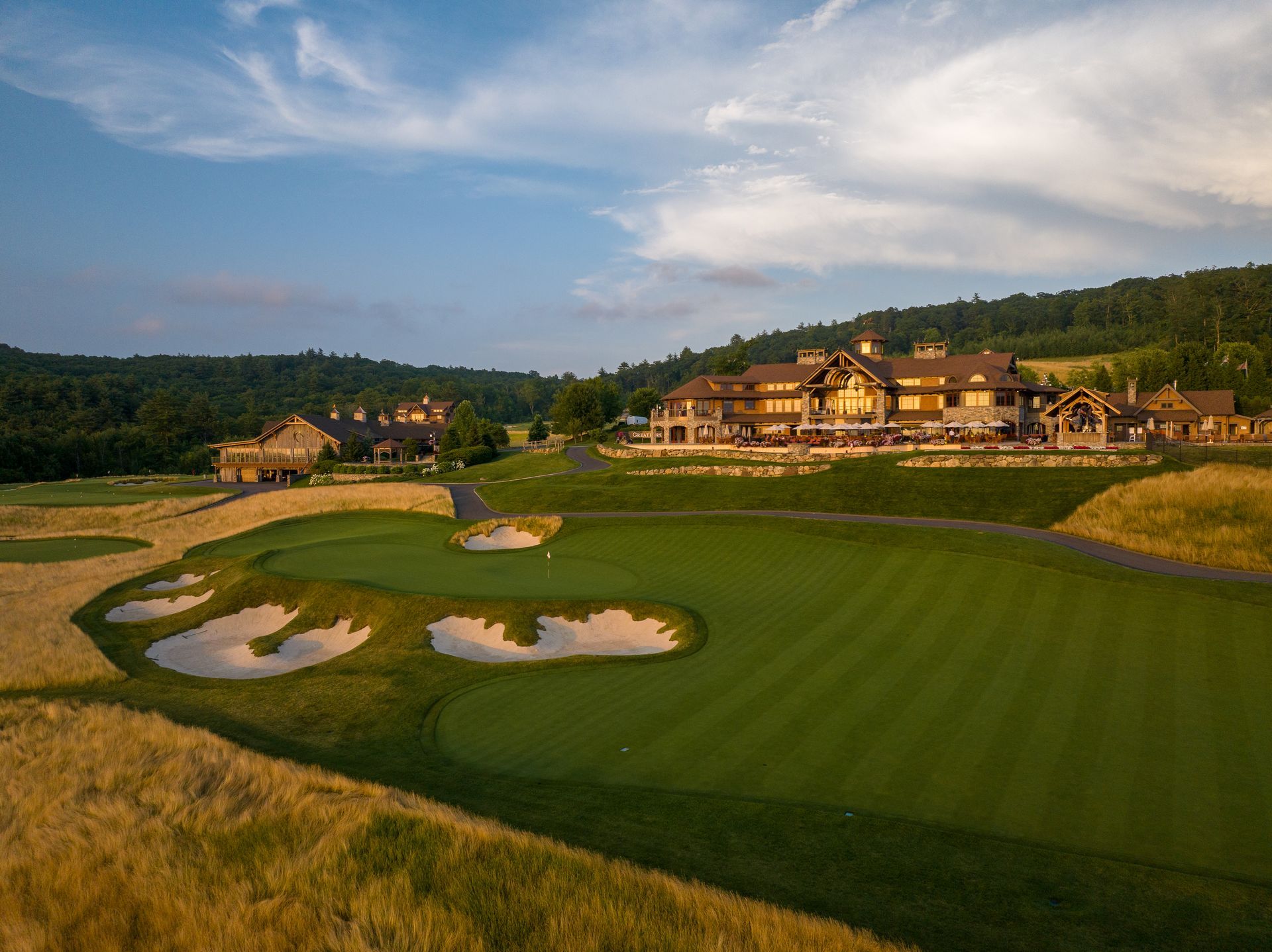 Aerial view of clubhouse