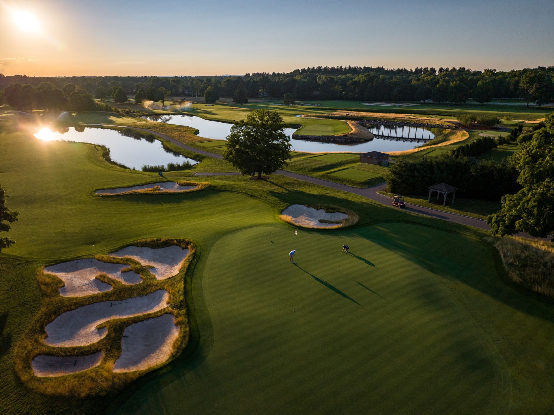 Aerial view from behind the fourteenth green
