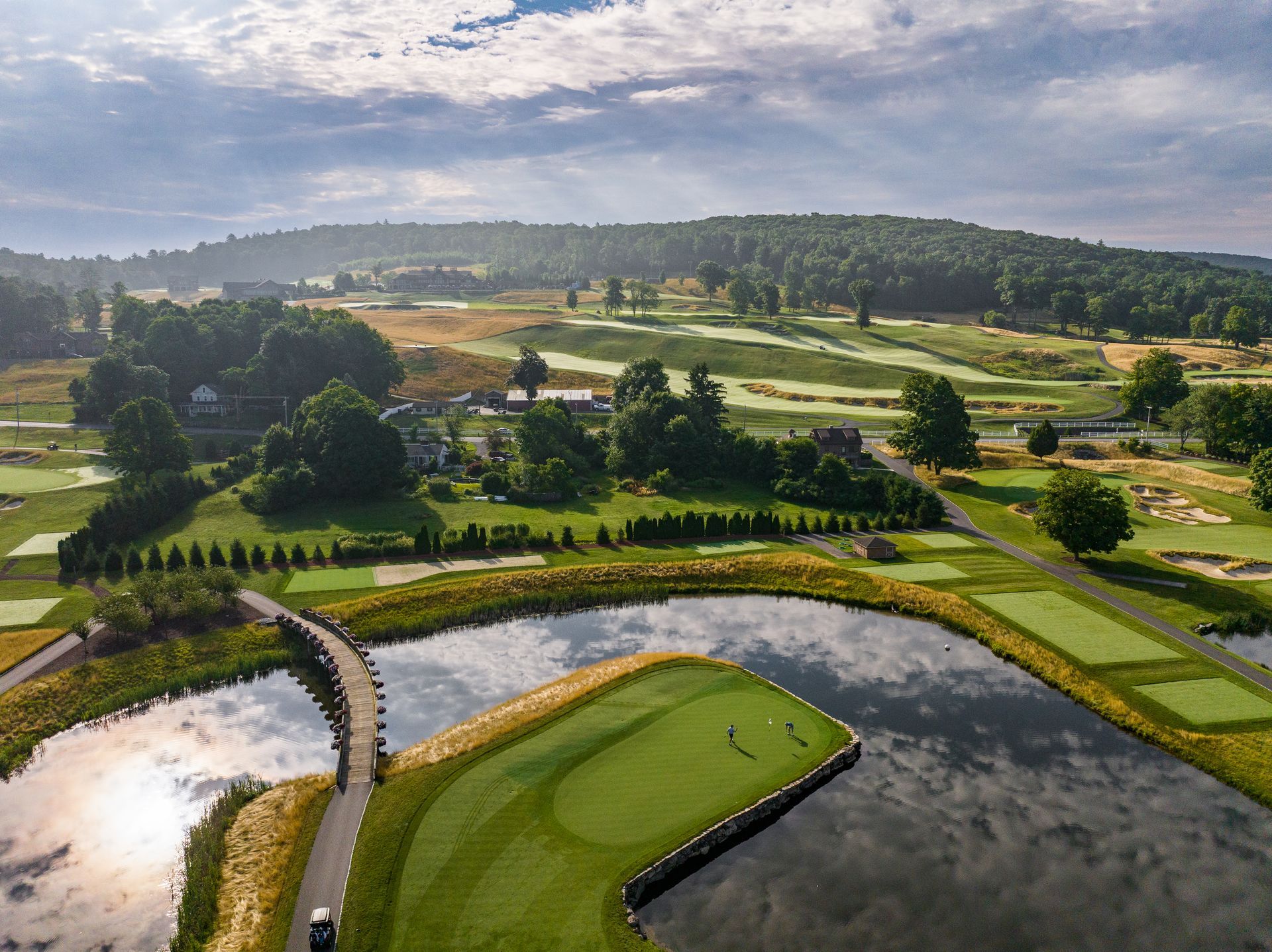 Aerial view of fourth green
