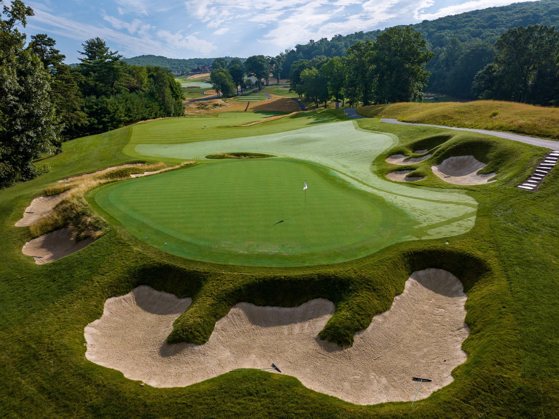 View from behind the sixteenth green
