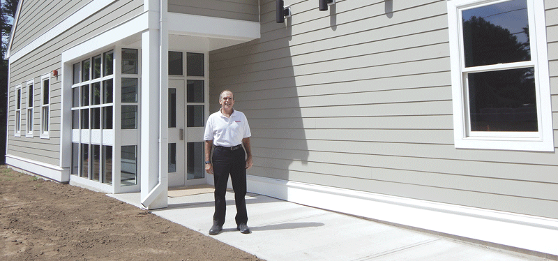 John Flynn says Hampden’s new, $3 million police station will be finished next month.