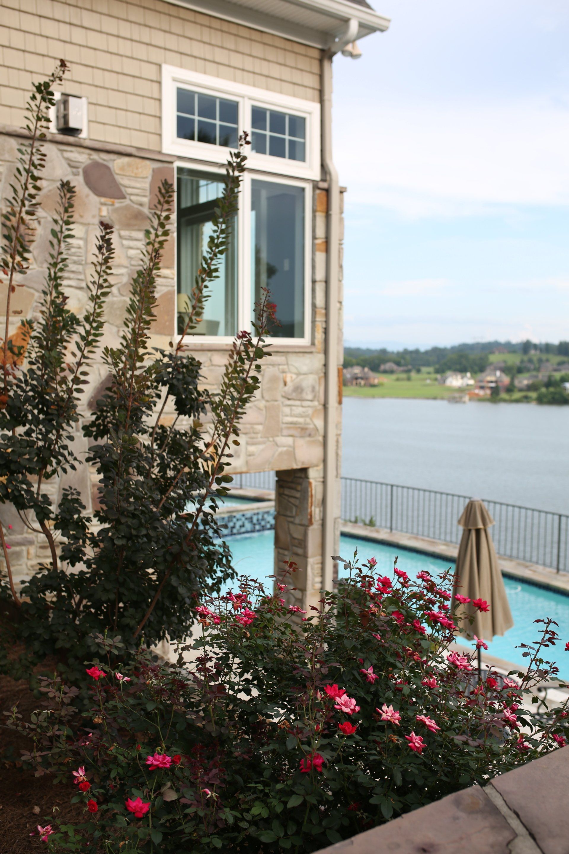 Patio — Small Garden With A Pool in Knoxville, TN