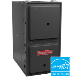 A goodman furnace with an energy star sticker on it