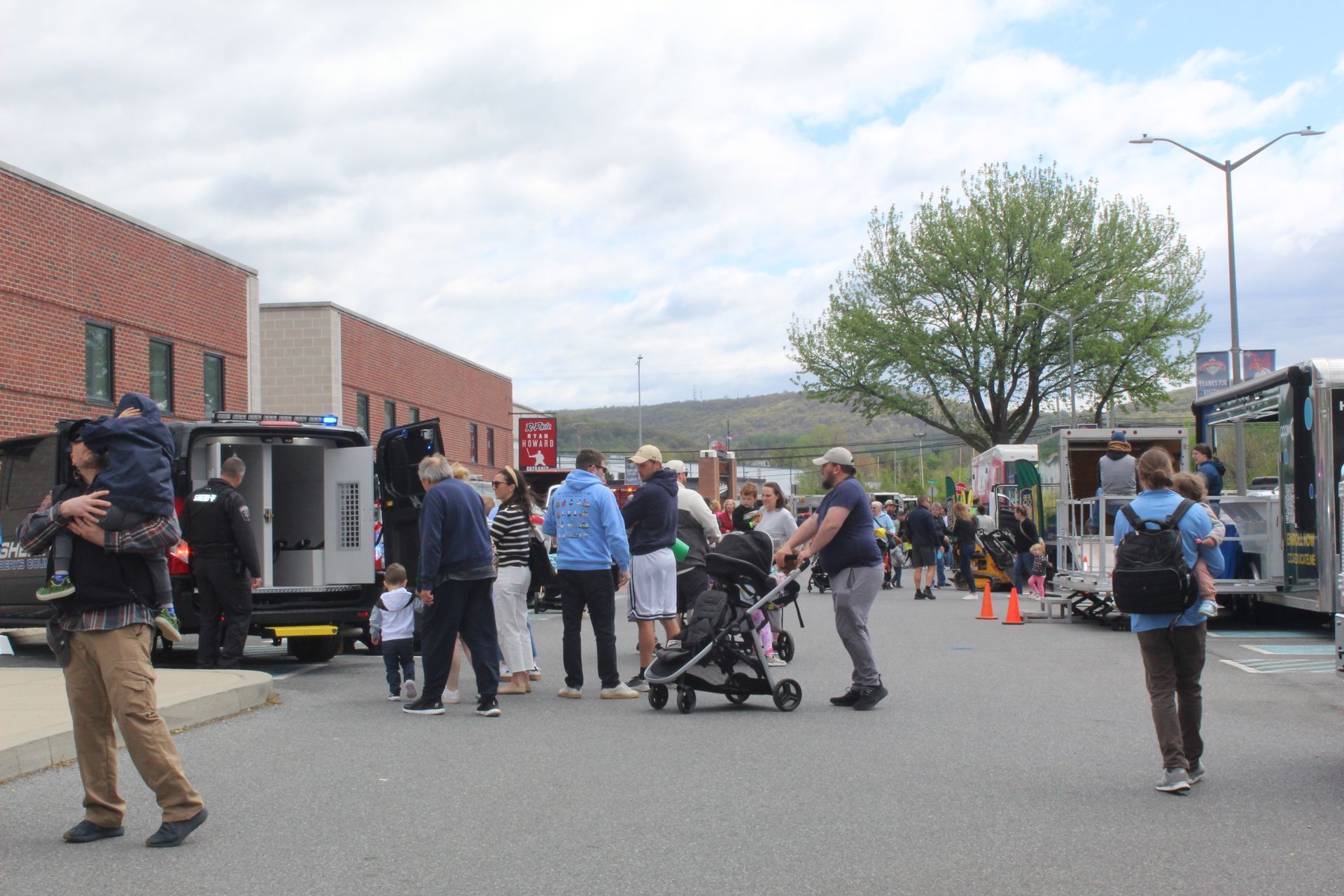 DVC's big red tri-axle dump truck at Touch-a-Truck!