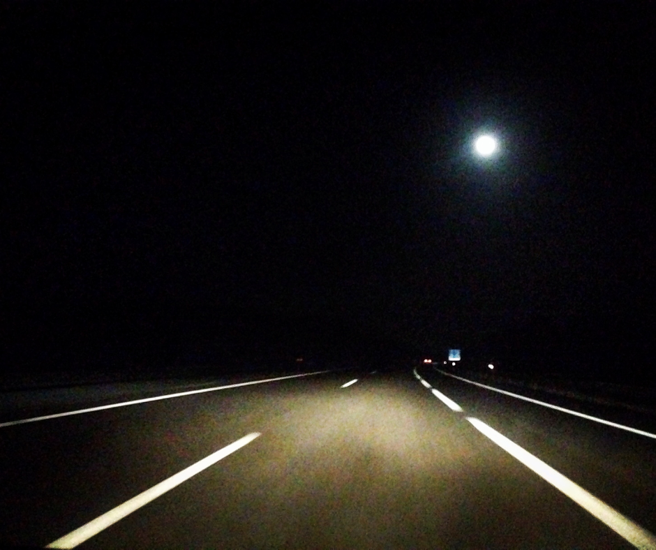 Driving at night is the third visibility issue for truck drivers.