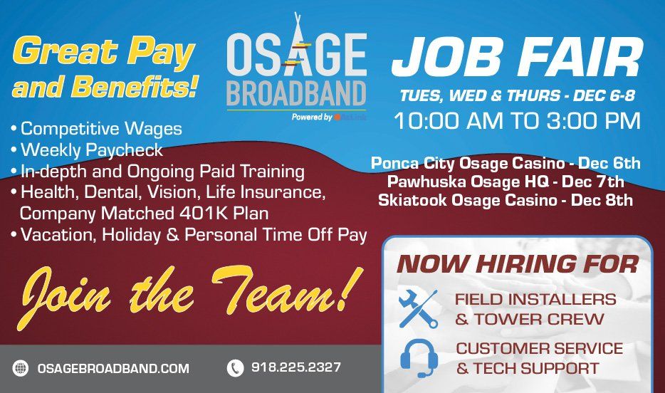 Osage Broadband Career Opportunities