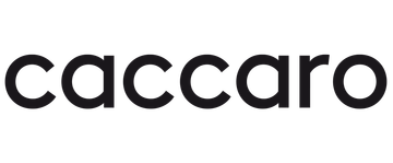 "caccaro" in grassetto, carattere sans-serif nero.