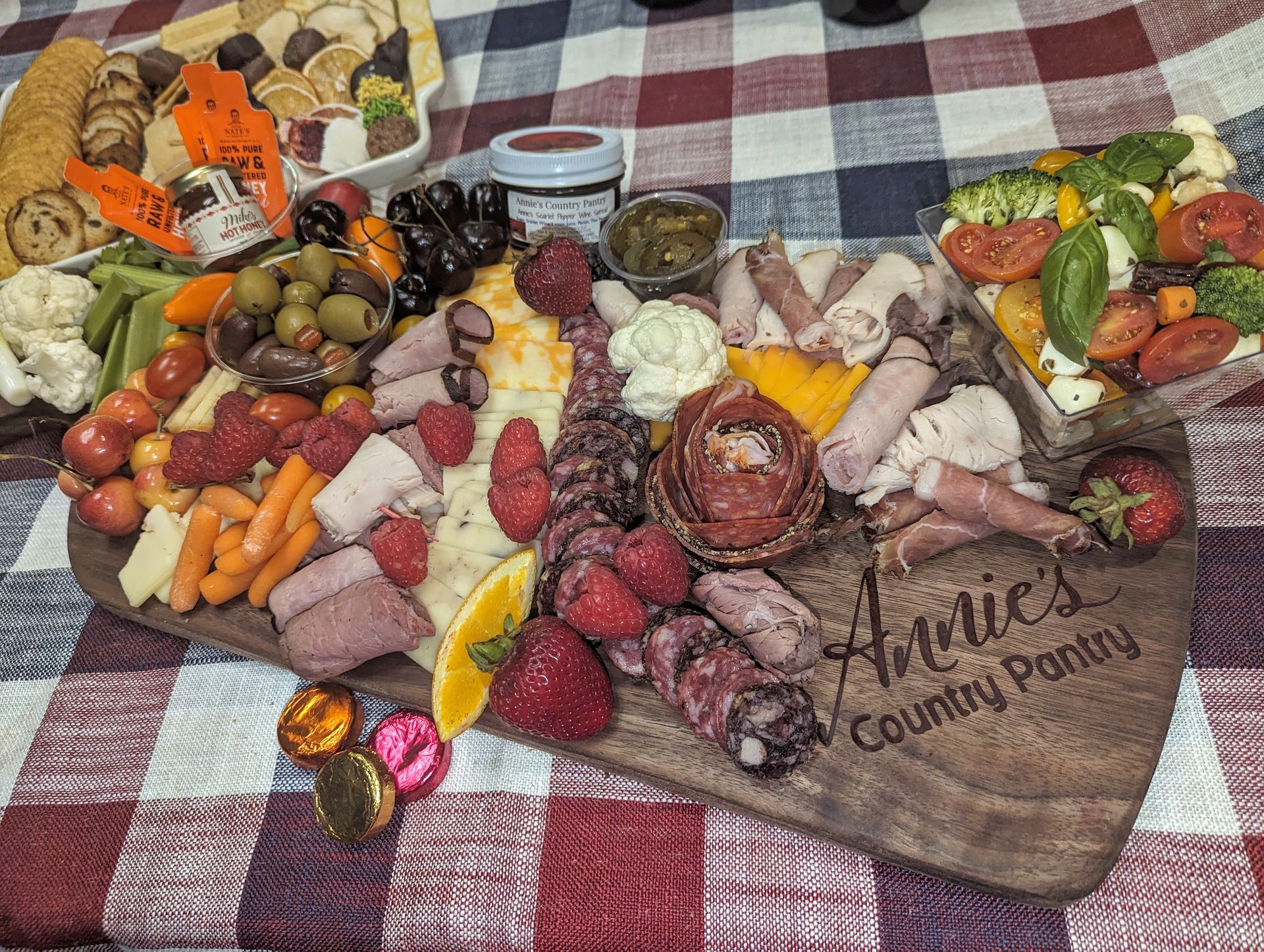 Food on Charcuterie Board — Racine, WI — Annies Country Pantry Food on Charcuterie Board — Racine, WI — Annies Country Pantry