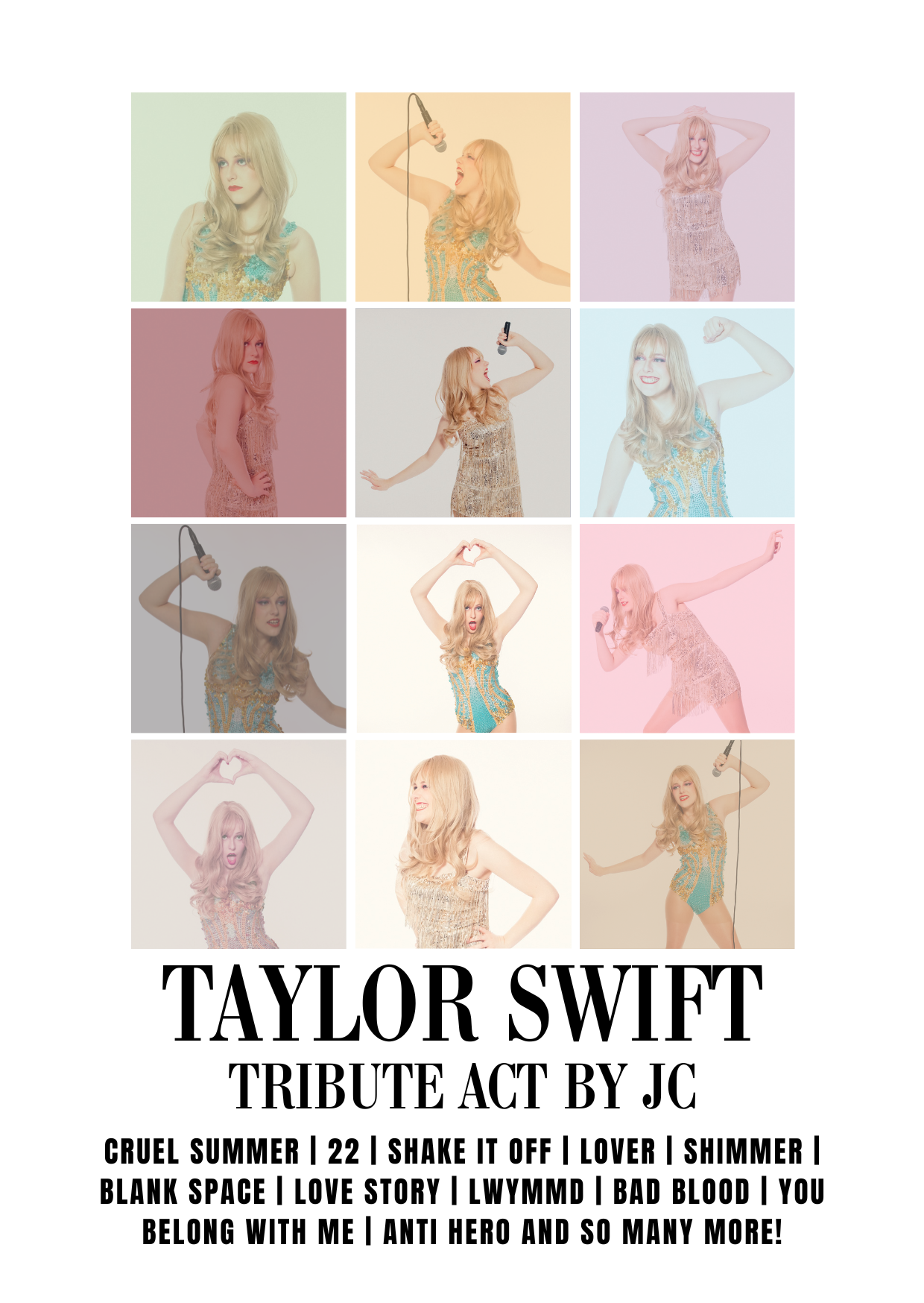 JC as Taylor Swift