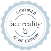 Certified Face Reality Acne Expert badge