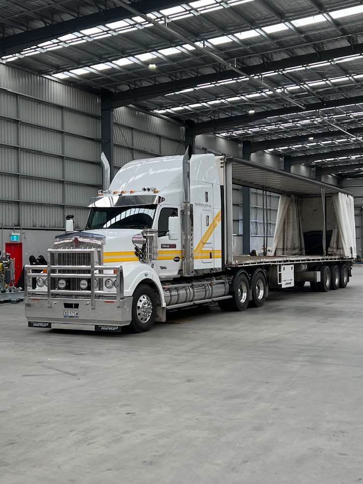 Semi Truck is Parked in a Warehouse — Transforce in Wellington, NSW