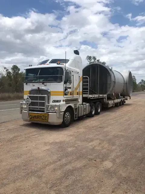 Large Semi Truck is Parked on the Side of the Road — Transforce in Sydney, NSW