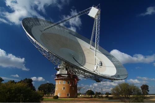 Large Satellite Dish is Sitting on Top of a Building — Transforce in Parkes, NSW
