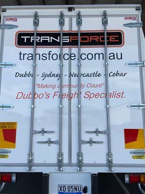 The Back of a White Truck With the Word Transforce on It — Transforce in Gilgandra, NSW