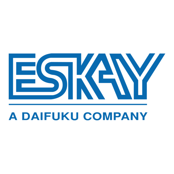 Blue logo: "ESKAY" in stylized lines, "A Daifuku Company" below.