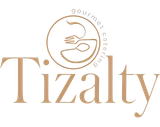 A logo for a gourmet catering company called tizalty.