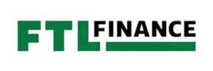 A green and black logo for ftl finance
