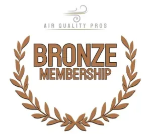 A bronze membership logo for air quality pros