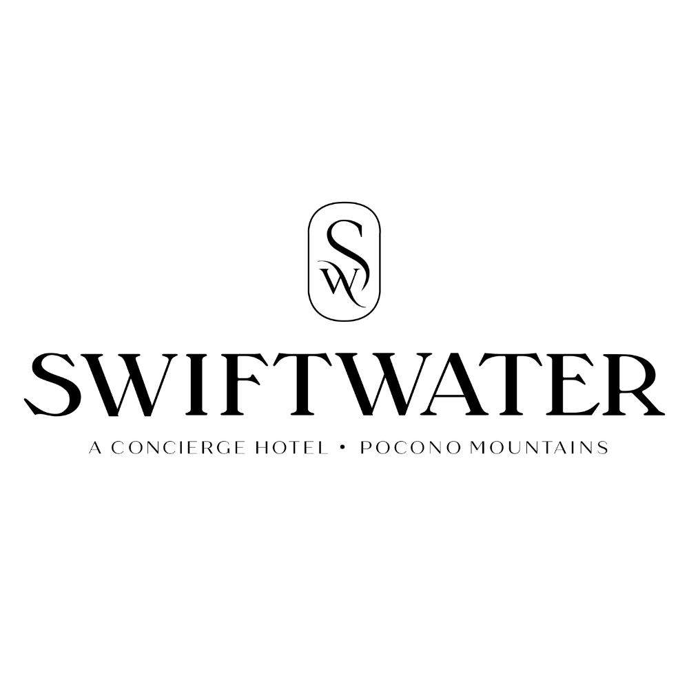 Logo for Swiftwater, a concierge hotel in the Pocono Mountains.