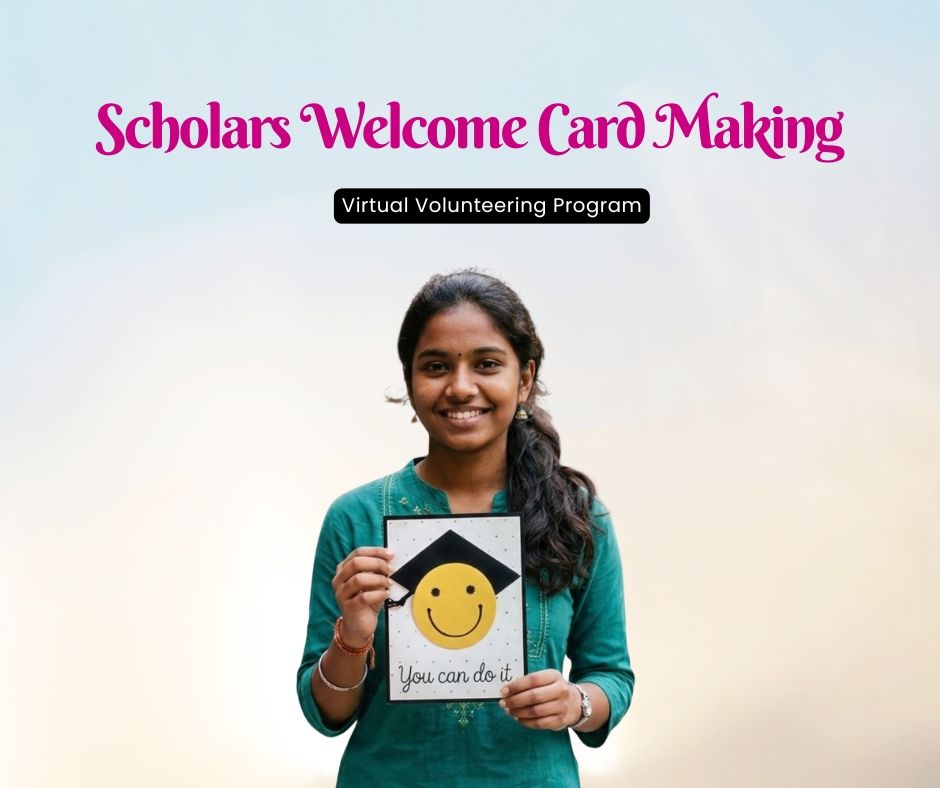 A young girl is holding a potted plant in front of a sign that says kitchen garden