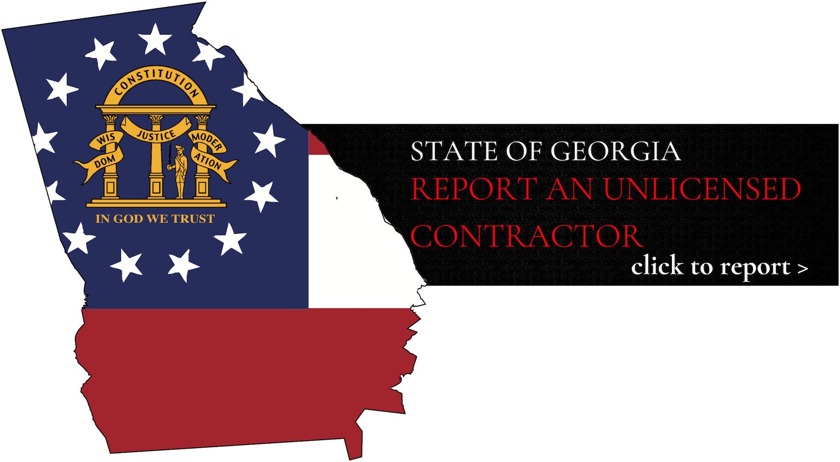 A map of the state of georgia with the flag on it