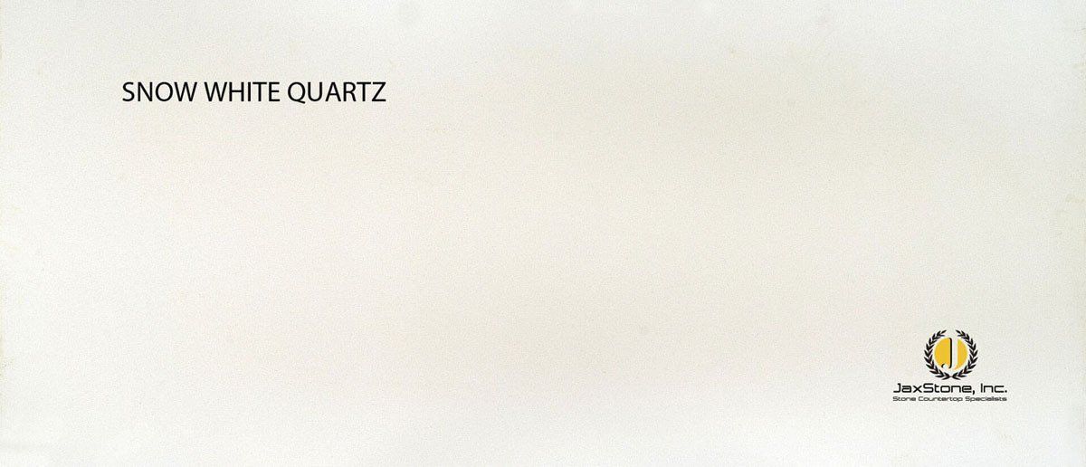 A white envelope with the words snow white quartz on it