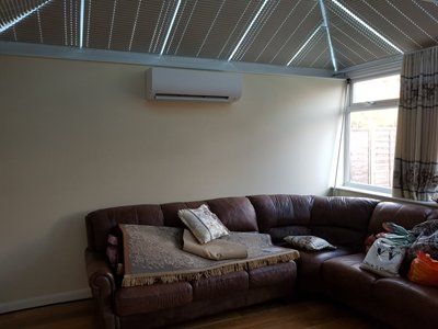 air conditioning above TV