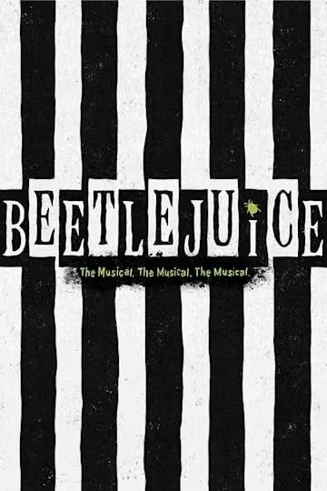 Black and white striped poster for 