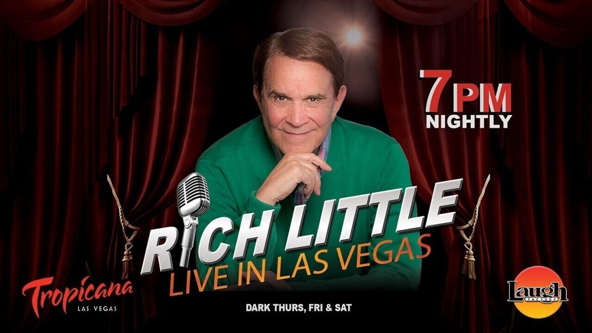 a poster for rich little live in las vegas