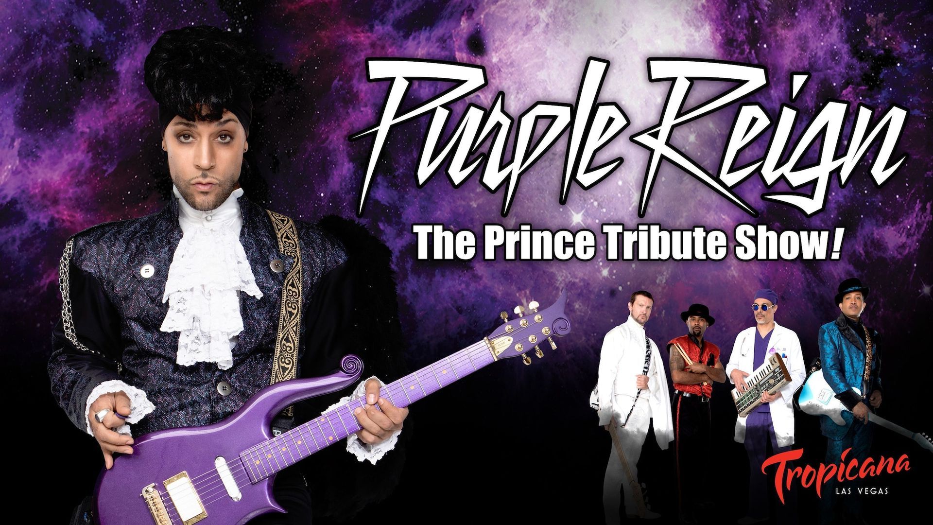 a poster for purple reign the prince tribute show
